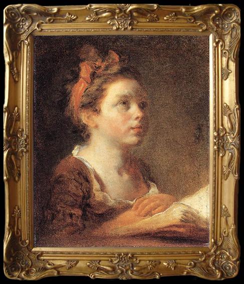 framed  Jean Honore Fragonard A Young Scholar, Ta013